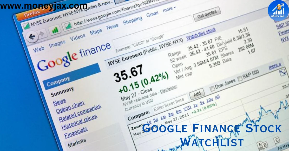 Google Finance Stock Watchlist